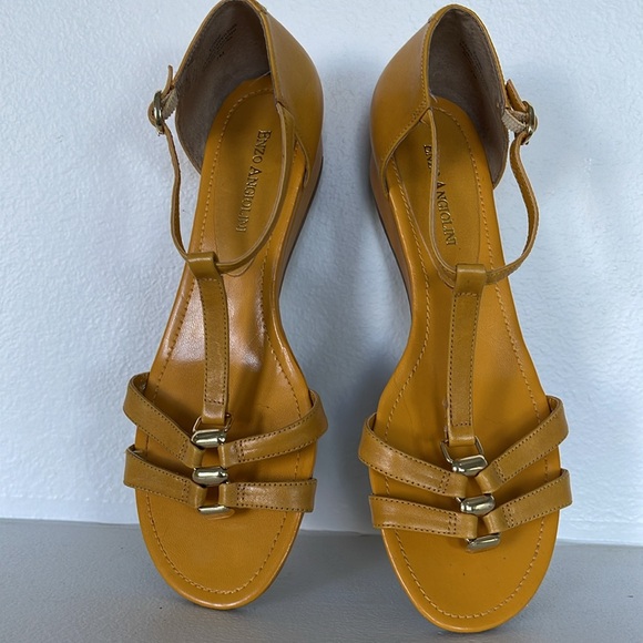 Goldenrod yellow Enzo Angiolini sandals. Size 7. Gently used. - Picture 2 of 9
